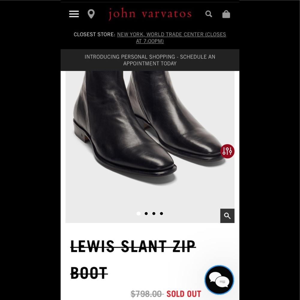 John Varvatos collection lewis slant zip Boot. Size 11 - Picture 11 of 11